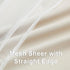 90% 84 inch Grommet 37" Wx84 Lx2 Bujasso Beige Blackout Curtains with Sheer Overlay Mix and Match Double Layer Thermal