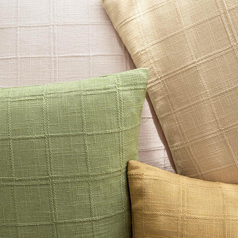 Set 1 Room,1220 Inch,Light Foindtower of Decorative Linen Check Throw Pillow Cover Neutral Farmhouse Lumbar Cushion