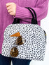 Steel Mill & Co Insulated Lunch Tote Bag for Women, Large Capacity Cooler Lunch Box (Black Dots)