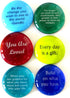 Lifeforce Glass Encouragement Stones, Set of 6, Motivational Quotes on Translucent and Opaque Glass
