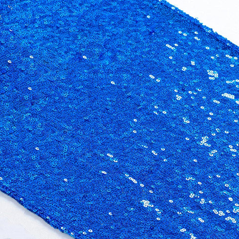 ShiDianYi Sequin Table Runner - 12x72-Inch Blue Sparkle Table Cover for Party Decoration (Royal Blue)