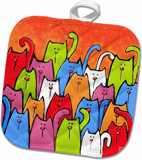 3D Rose Dog Cat Pet Adoption Pot Holder, 8" x 8"