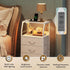 4 37.48" WLIVE Night Stand with Charger Station, White Nightstand with LED Light and Storage Drawers, Tall Dresser