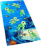 Softerry Happy Little Turtles Beach Towel, 28 x 51 inches, 100% Cotton, Soft and Absorbent