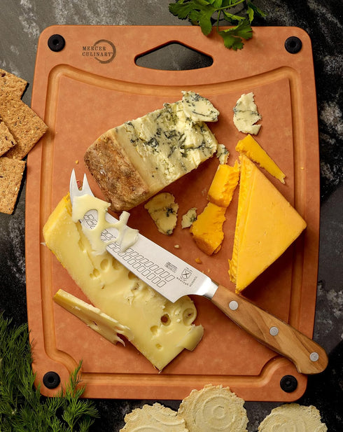 Mercer Culinary Composite Cutting Board, 11 3/4" x 9 1/4", Small with Silicone Feet and Integrated Channel