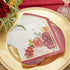 Kate Aspen Burgundy Blush Floral Paper Napkins - Thick Decorative Dinner Napkins for Wedding Reception or Bridal