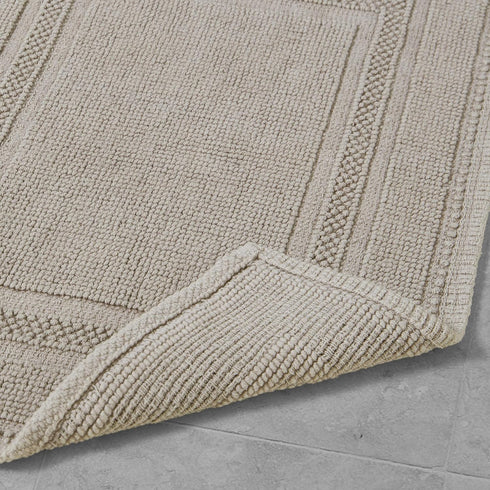 Jean Pierre Stonewash Racetrack Bath Rug - Cotton, Premium Bathroom Decor, Machine Washable, 21" x 34"