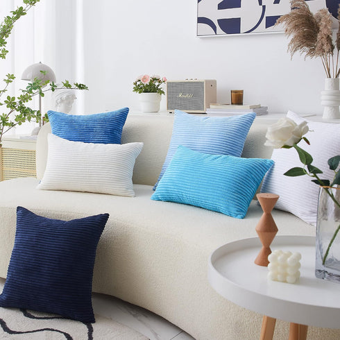 Home Brilliant 12x20 Teal Rectangle Pillow Covers, Decorative Lumbar Pillow Cover for Couch