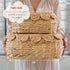 Set 2 LUSYDECO of Wicker Storage Baskets with Lid, Rattan Basket Decorative Boxes, Woven Storage Box Hyacinth Basket