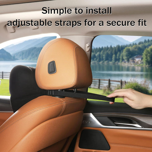 2pcs Adjustable,11.8x7.5,Inner Car Neck Pillow for headrests,Support Drive Seats Head Cushion Pillows,Superfiber