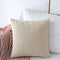 Home Brilliant Light Linen Burlap Solid European Throw Pillow Sham Cushion Cover for Bench, 20x20(50x50cm)