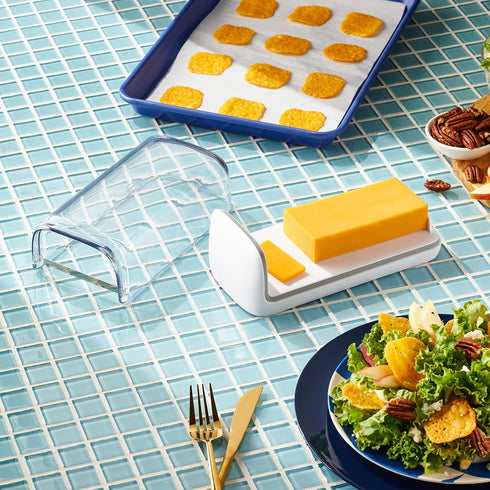 2-in-1 Chef'n Cheese Slicer and Storage Container | Integrated Lid Keeps Cheese Fresh | Ideal Gift for the Cheese Lover
