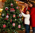 Set, 70 Christmas Tree Ball Ornaments ct Classical Red White Candy Train Theme Xmas Assorted Ornaments, Shatterproof