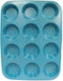 casaWare 12 Cup Muffin Pan, NonStick Ceramic Coated (Blue Granite)