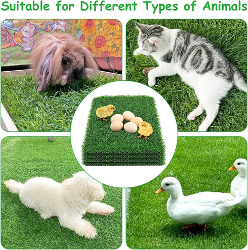 4 11.8 23.6 kathson Pcs Washable Chicken Nesting Pads, X in Artificial Grass Turf Rug Cuttable Chicken Coop Liner