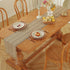 90 Inches Niviy Burlap Boho Table Runner for Home Decor with Tassels Long, Modern Farmhouse Decor Rustic Macrame Woven