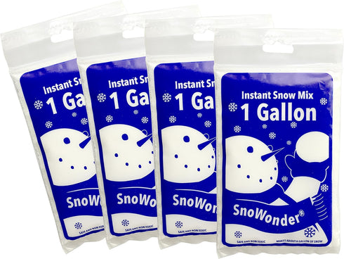 SNOWONDER Instant Fake Snow - Makes 4 Gallons, Great for Cloud Slime