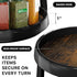 2-Tier 10-Inch Simple Houseware Lazy Susan Spice Organizer, Diameter, Rustic Brown