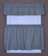 Logan Gingham Check Print Tailored Valance Window Curtain, Black