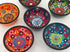 Decorative Turkish Ceramic Bowl Set of 6, Handcrafted Pinch Sauce Dipping Bowls, Multicolor