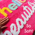 Evovee Hello Beautiful Bath Mat, Cute Bathroom Rugs for Girls, Funny Shower Decor, Non-Slip Washable Dark Pink