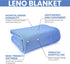 66x90 Inch 100% Cozy, (1-Pack) Linteum Textile Supply Blue Hospital Thermal Blanket Cotton, Soft and Breathable