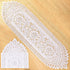 Mozeat Lens 2 Pack Cotton Crochet Lace Rectangular Table Runner Doilies Table Dresser Scarf
