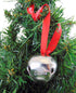 Westmon Works Believe Bell Ornament in Grey for Christmas Tree with Ribbon and Bag