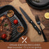 Hiware 24 Pieces Matte Black Silverware Set with Steak Knives for 4, Stainless Steel Flatware Utensils Set