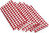 DII Cotton Napkin Set, Machine Washable, Everyday Basic, 20x20, 6 Count, Tango Red Gingham