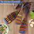 Spurtle Set, Wooden Utensils for Cooking, WOSPONFAN Kitchen Utensils Set, Pakkawood Kitchen Tools