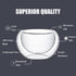 PunPun 2.7oz. Double Wall Borosilicate Glass Tea Cups, Set of 4 Heatproof Insulating Espresso Cups