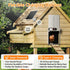 Anti-Pinch, 4 Automatic Chicken Coop Door Solar Powered with Timer, Light Sensor, Remote Control, Waterproof, Aluminum