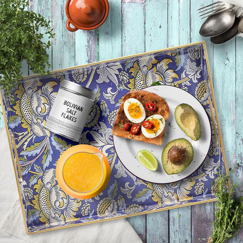 12"*16"*1.6", Rectangle Plastic Serving Tray with Handles, Elegant Decorative Tray for Coffee Table, Ottoman, Living