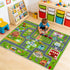 31''x47'' Kids Road Car Rug, Playroom Rugs City Road Race Track Rugs for Playing Cars Toys, Kids Car Rug Play Mat Road