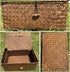 Wicker Storage Baskets with Lid, Set of 2 Handwoven Seagrass Organizer Bins for Shelves, Drawers, Closet