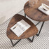 HOJINLINERO Set 2 Round Coffee Table of End Tables for Living Room,Black Small Coffee Table Living Room Table,Metal