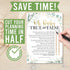 Hadley Designs Baby Shower Games Set, 25 Double-Sided Cards for 25 Guests, Word Scramble & True or False (Greenery)