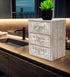 CoTa Global Driftwood 3 Drawer Storage Organizer, 3-Tier Wood Organizer for Bathroom, Office, and Vanity - 10.5 Inches