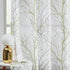 FMFUNCTEX Linen Semi Sheer Curtains, Sage Green White, 54 Inches Long for Living Room, Grommet Top 2 Panels