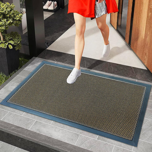 Welcome Doormat for Front Door, Durable Non-Slip Outdoor Indoor Rug 29.5" x 17.7" for High Traffic Areas