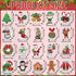 Whaline 20Pcs Christmas Diamond Drawing Refrigerator Magnets DIY Xmas Rhinestone Painting Full Drill Painting Magnetic Stickers Diamond Art Kits for Fridge Whiteboards Crafts Home Decor