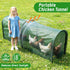 Hogarjal Yard,79" 157" 79 21 32 inches) Chicken Runs for & Extra Long Foldable Chicken Tunnels for Outside,All-in-One