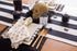 DII Cabana Dobby Stripe Tabletop Collection, Black & White 18x108-inch Table Runner