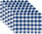 DII Heavyweight Fringed Check Tabletop Collection, Navy Placemat Set, 6 Piece, 13x19