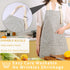 Tosewever 2 Pieces Kitchen Cooking Aprons, Waterproof Linen Adjustable Bib Aprons with 2 Pockets for Women Men Chef