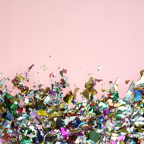 Jumbo Mylar Rainbow Foil Confetti - Glittering Metallic Confetti for New Year's, Birthdays, Weddings (300 Grams)