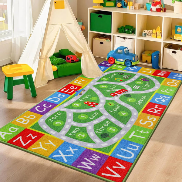BEQHAUSE Kids Rug Carpet Playmat,32"x60" Preschool Rugs wtih ABC, Numbers, Non Slip
