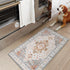 Moynesa Ultra-Thin Washable Entryway Rug 2x3, Small Non Slip Kitchen Rugs for Indoor Vintage Throw Mat, Beige/Gold