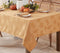 Newbridge Gold Tremont Leaf Damask Rectangle Fabric Spring Lodge Tablecloth, 60 x